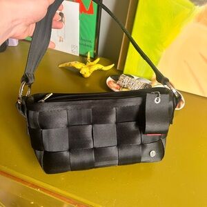 Harveys Black Woven Shoulder Bag